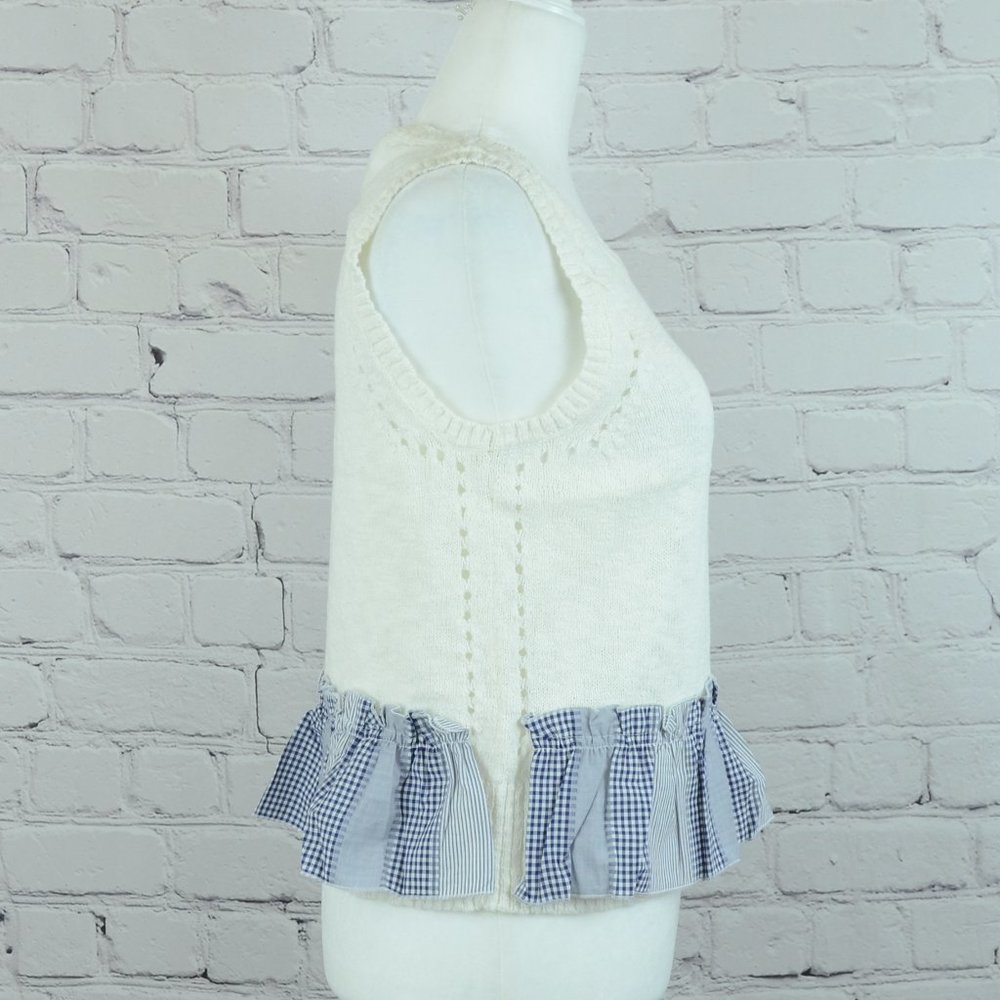 NWT DEREK LAM Cropped Shell w/ Ruffle Trim - Picture 5 of 7